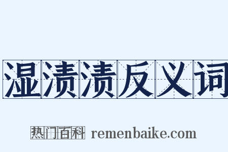 湿渍渍反义词是什么意思的图片